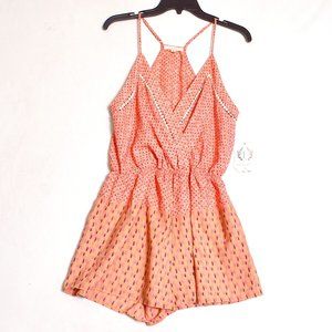 Illa Illa Women's Romper Peach Black White Size Medium